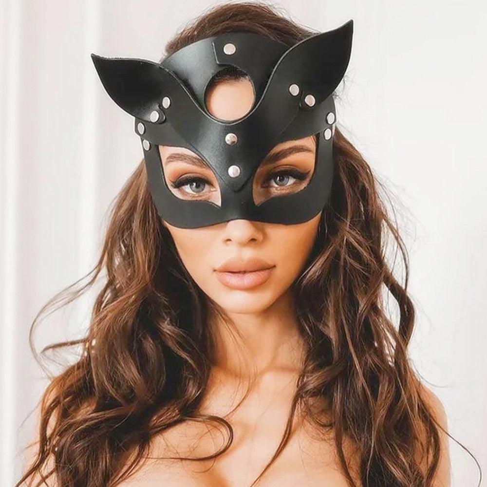 Leather Cat, Rabbit & Fox Mask Face Masks - The Burner Shop