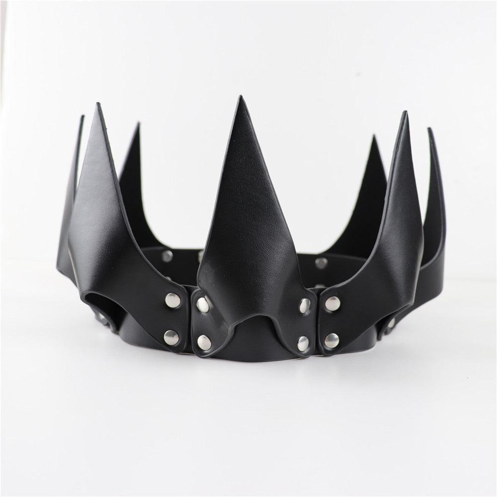 Leather Steampunk Crown Headpiece - The Burner Shop