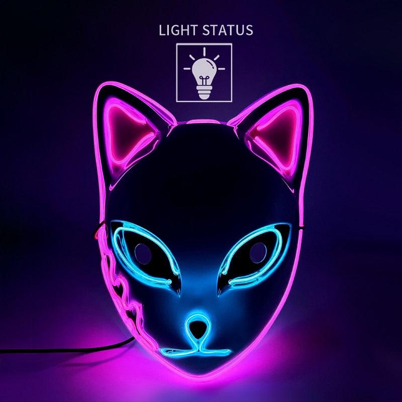 LED Glowing Cat Face Mask Masks - The Burner Shop