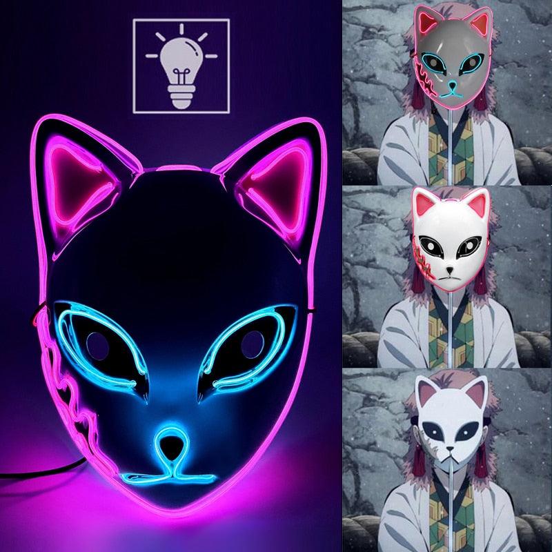 LED Glowing Cat Face Mask Masks - The Burner Shop