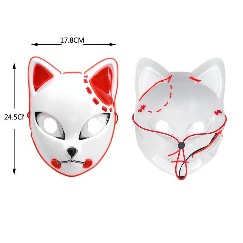 LED Glowing Cat Face Mask Masks - The Burner Shop