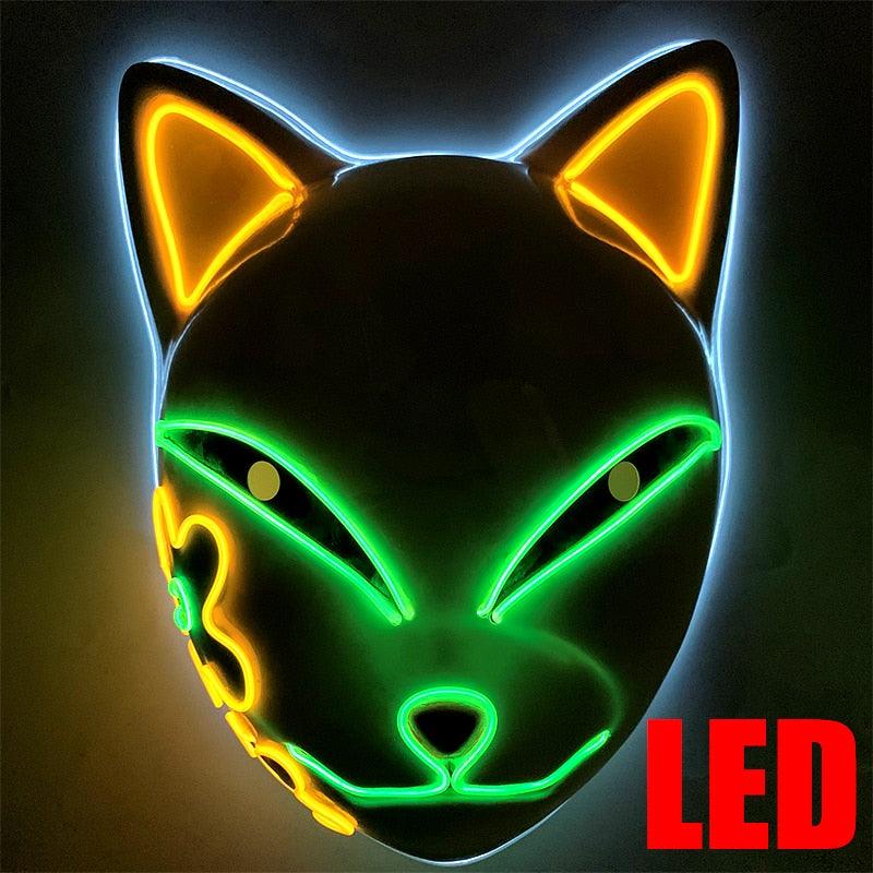 LED Glowing Cat Face Mask Masks - The Burner Shop