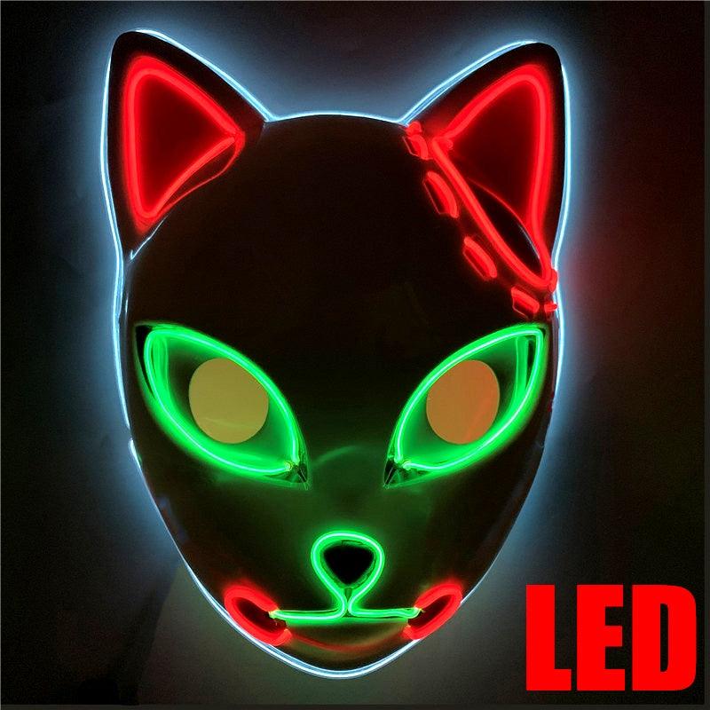 LED Glowing Cat Face Mask Masks - The Burner Shop