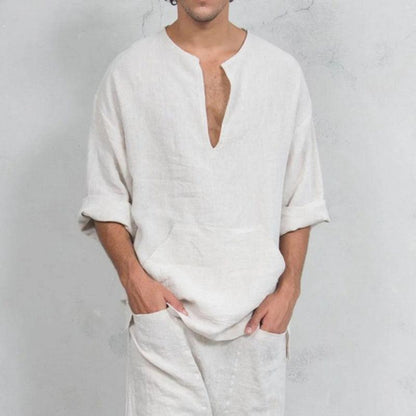 Linen Loose Shirt Shirts - The Burner Shop