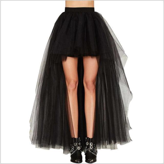Long Black Tutu Skirt Skirts - The Burner Shop