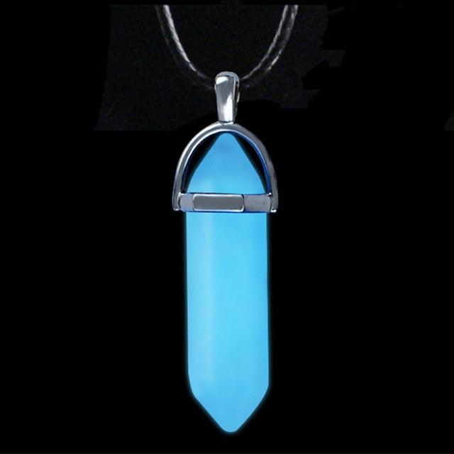 Luminous Fluorescent Glow in the Dark Hexagonal Column Necklace Necklaces - The Burner Shop