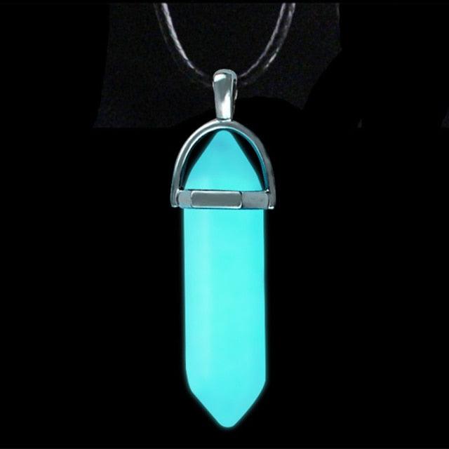 Luminous Fluorescent Glow in the Dark Hexagonal Column Necklace Necklaces - The Burner Shop
