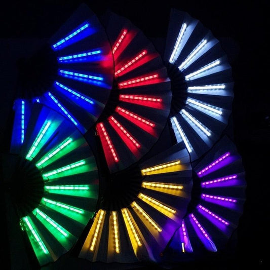 Luminous Folding LED Fan Hand Fan - The Burner Shop