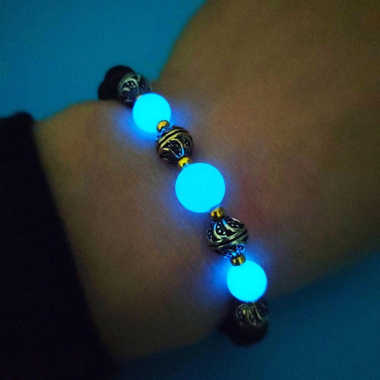 Luminous Glow in the Dark Beaded Bracelet Bracelets - The Burner Shop
