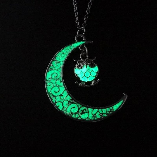 Luminous Necklace, Crystal Moon, Owl or Hourglass Necklaces - The Burner Shop