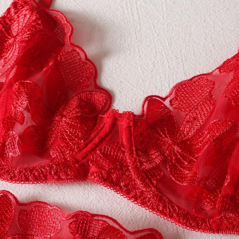 Luxury 3 Piece Lace Lingerie Bras - The Burner Shop