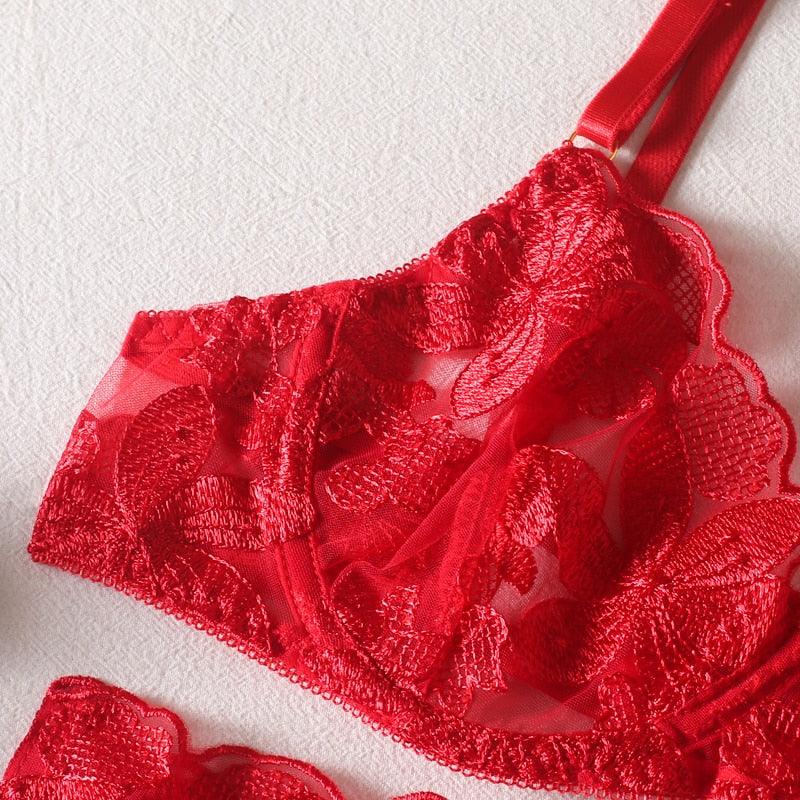 Luxury 3 Piece Lace Lingerie Bras - The Burner Shop