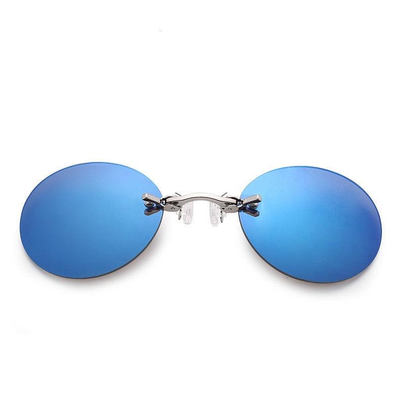 Matrix Morpheus Rimless Oval Sunglasses Sunglasses - The Burner Shop