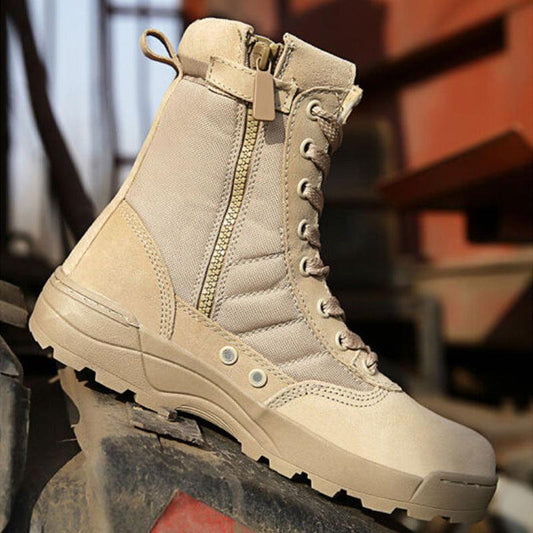 Men Outdoor Leather Military Boots Boots - The Burner Shop
