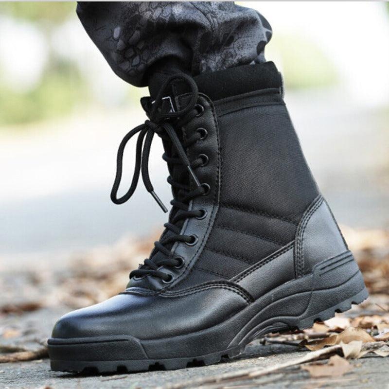 Men Outdoor Leather Military Boots Boots - The Burner Shop