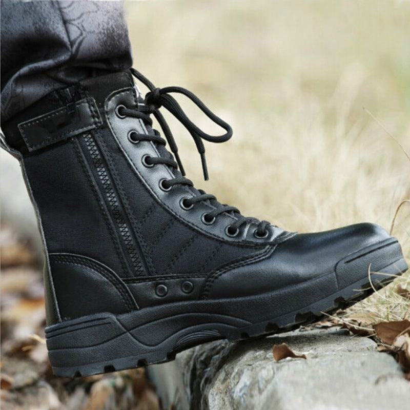 Men Outdoor Leather Military Boots Boots - The Burner Shop