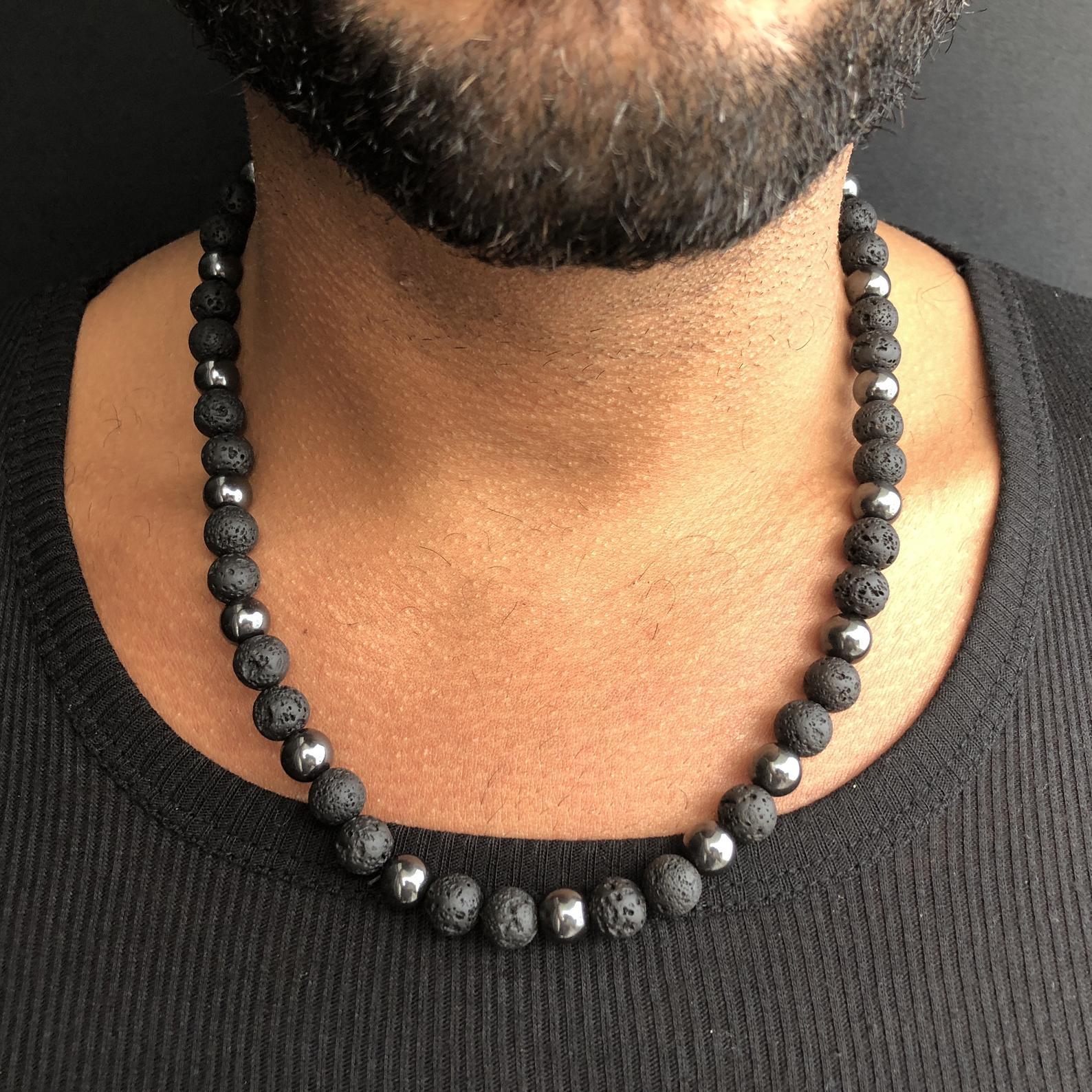 Men's Stone Beaded Necklace Necklaces - The Burner Shop