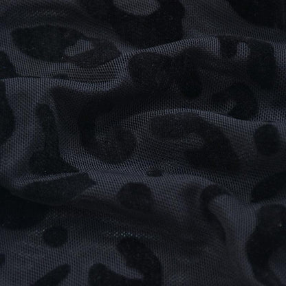 Mesh Leopard See-Through Velour Jumpsuit Jumpsuit - The Burner Shop