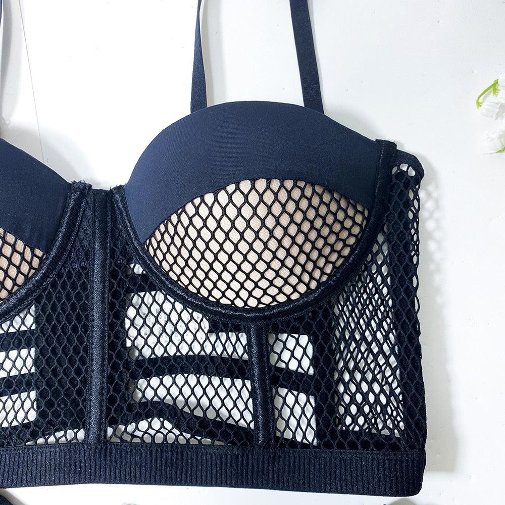 Mesh Ruffle Lingerie Set – The Burner Shop