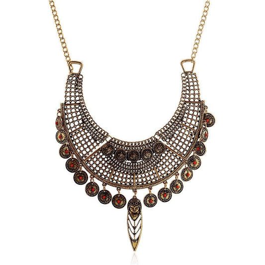 Metallic Vintage Necklace Boho Necklaces - The Burner Shop