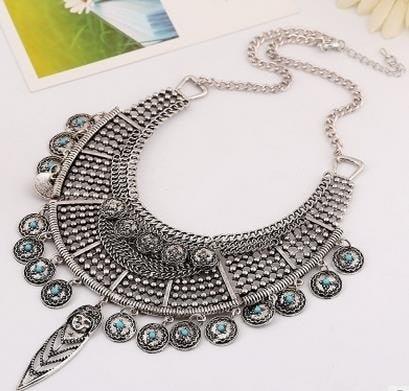 Metallic Vintage Necklace Boho Necklaces - The Burner Shop