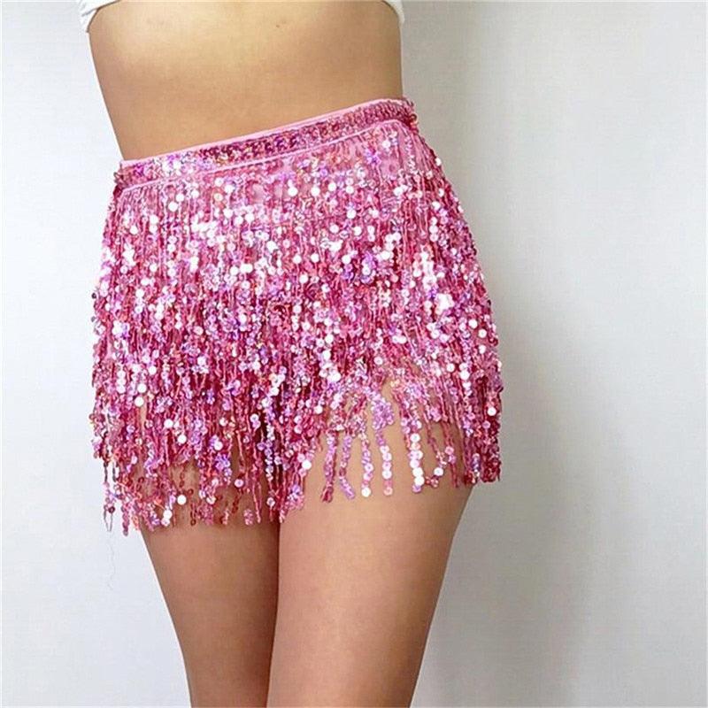 Mini Wrap Glitter Skirt Skirts - The Burner Shop