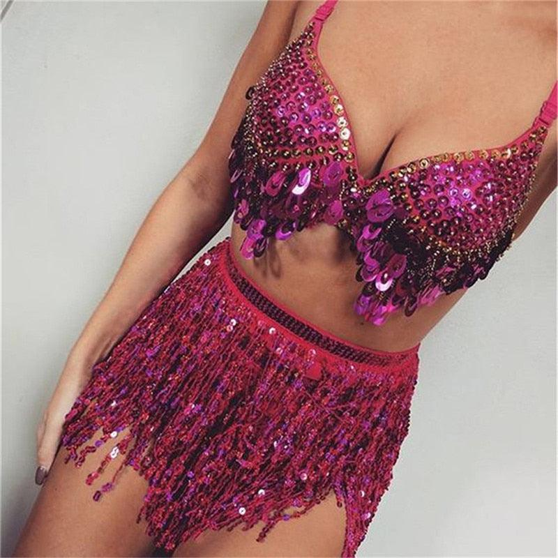 Mini Wrap Glitter Skirt Skirts - The Burner Shop