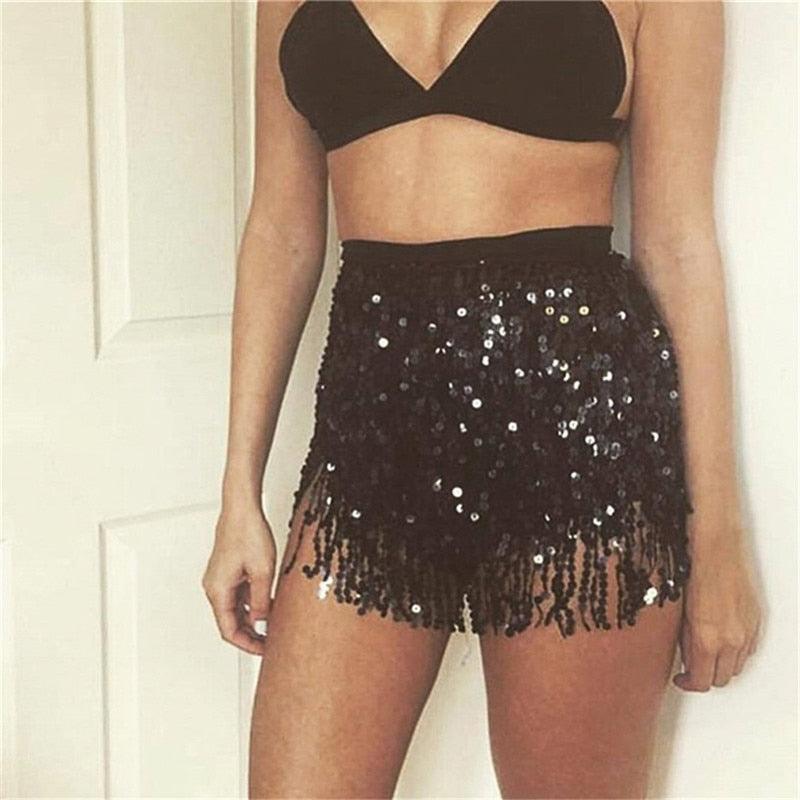 Mini Wrap Glitter Skirt Skirts - The Burner Shop