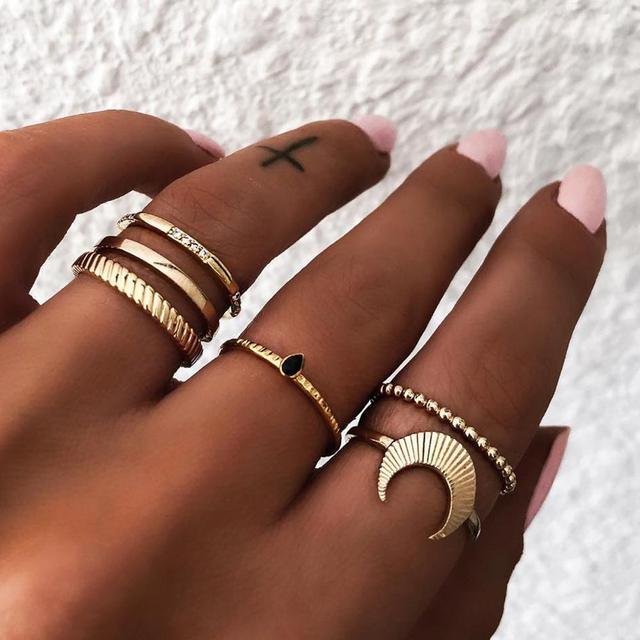 Multi-Piece Vintage Bohemian Rings Rings - The Burner Shop