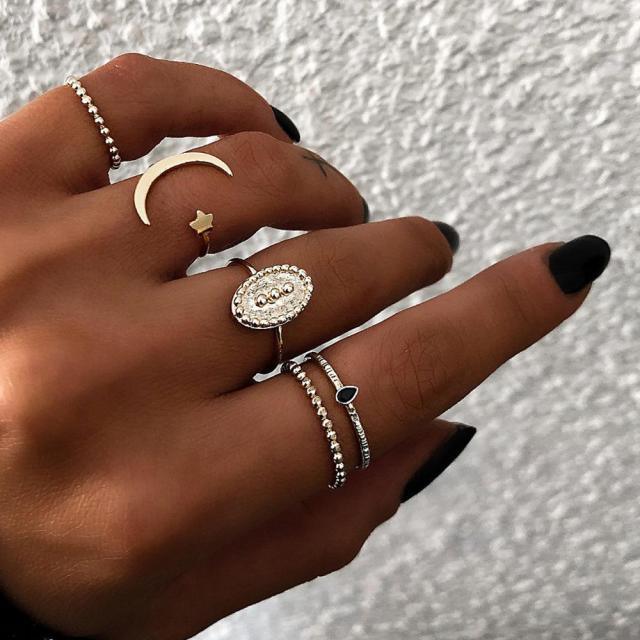 Multi-Piece Vintage Bohemian Rings Rings - The Burner Shop