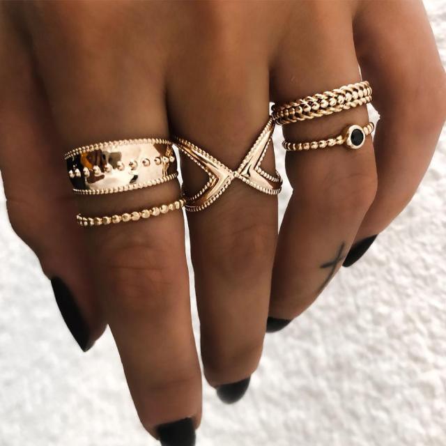 Multi-Piece Vintage Bohemian Rings Rings - The Burner Shop