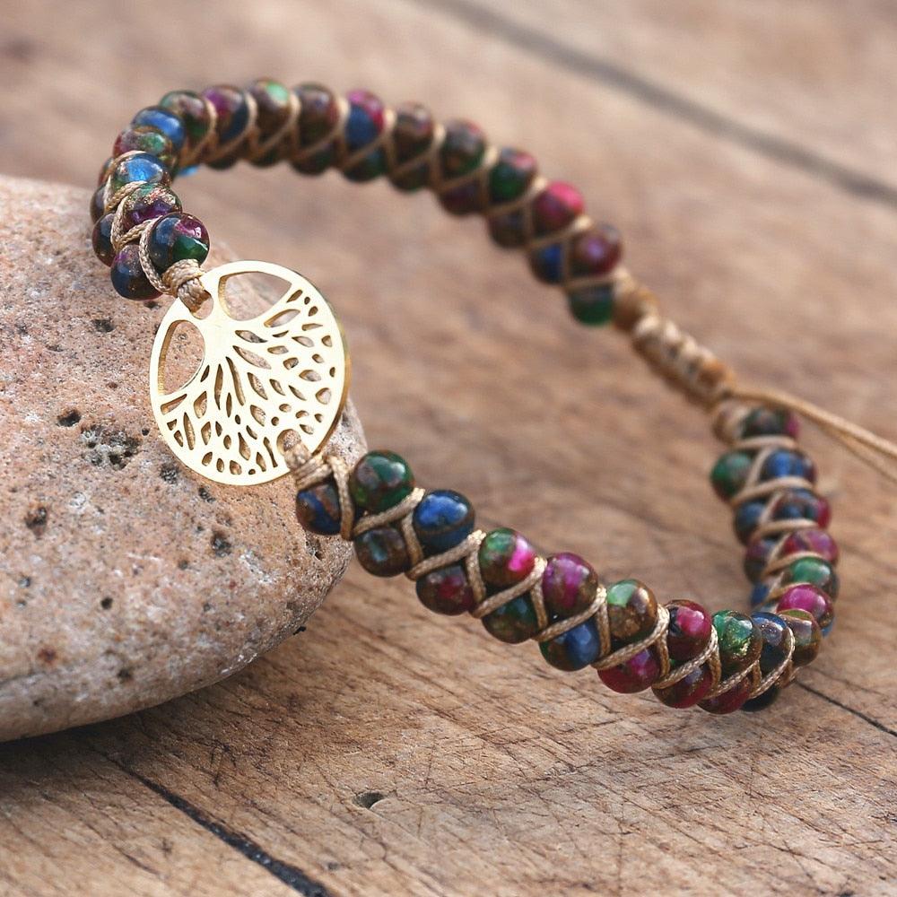 Natural African Stone Beaded Bracelet Bracelets - The Burner Shop