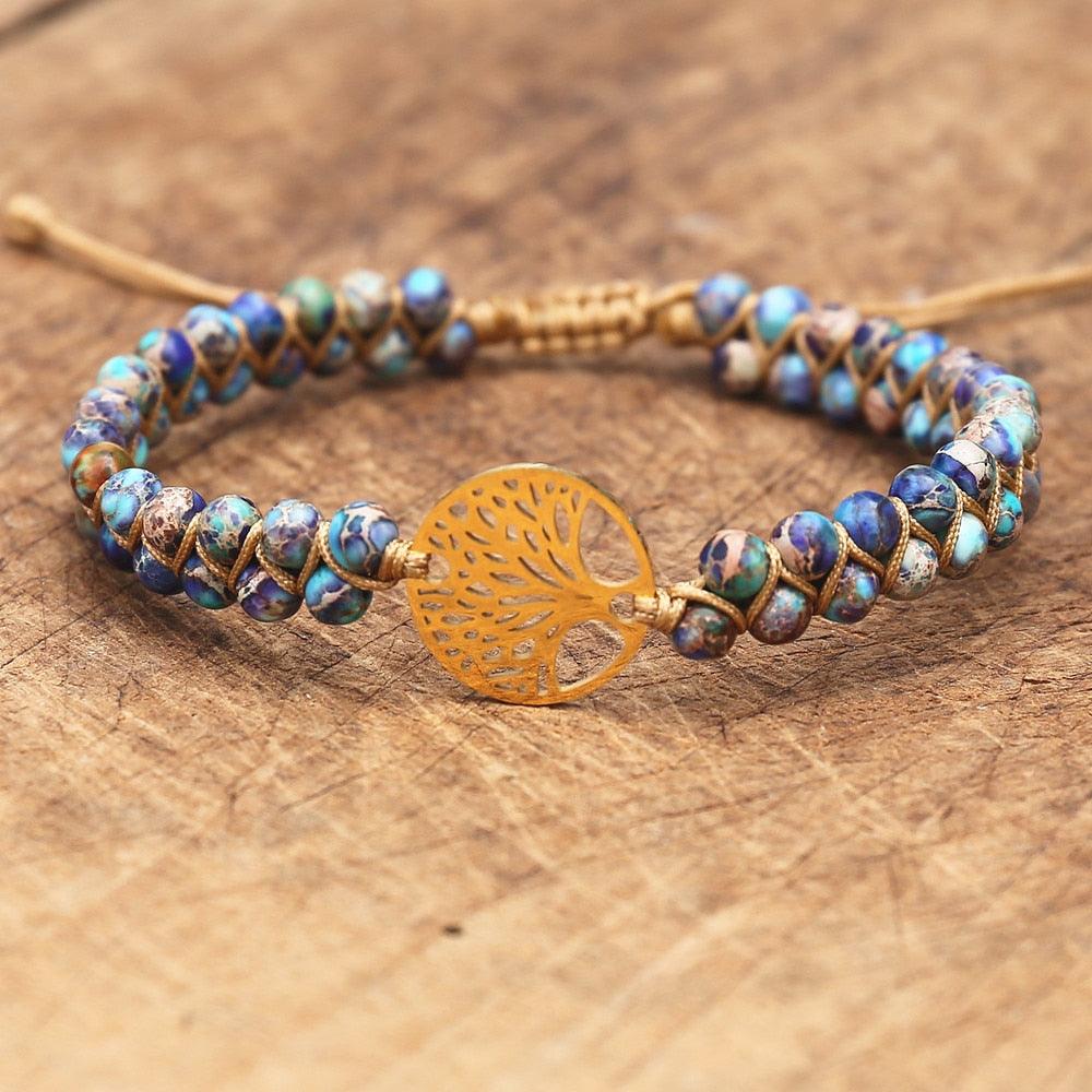 Natural African Stone Beaded Bracelet Bracelets - The Burner Shop