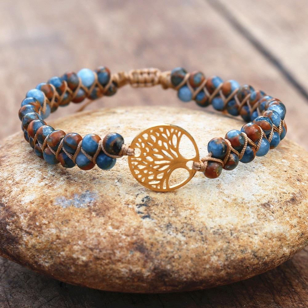 Natural African Stone Beaded Bracelet Bracelets - The Burner Shop