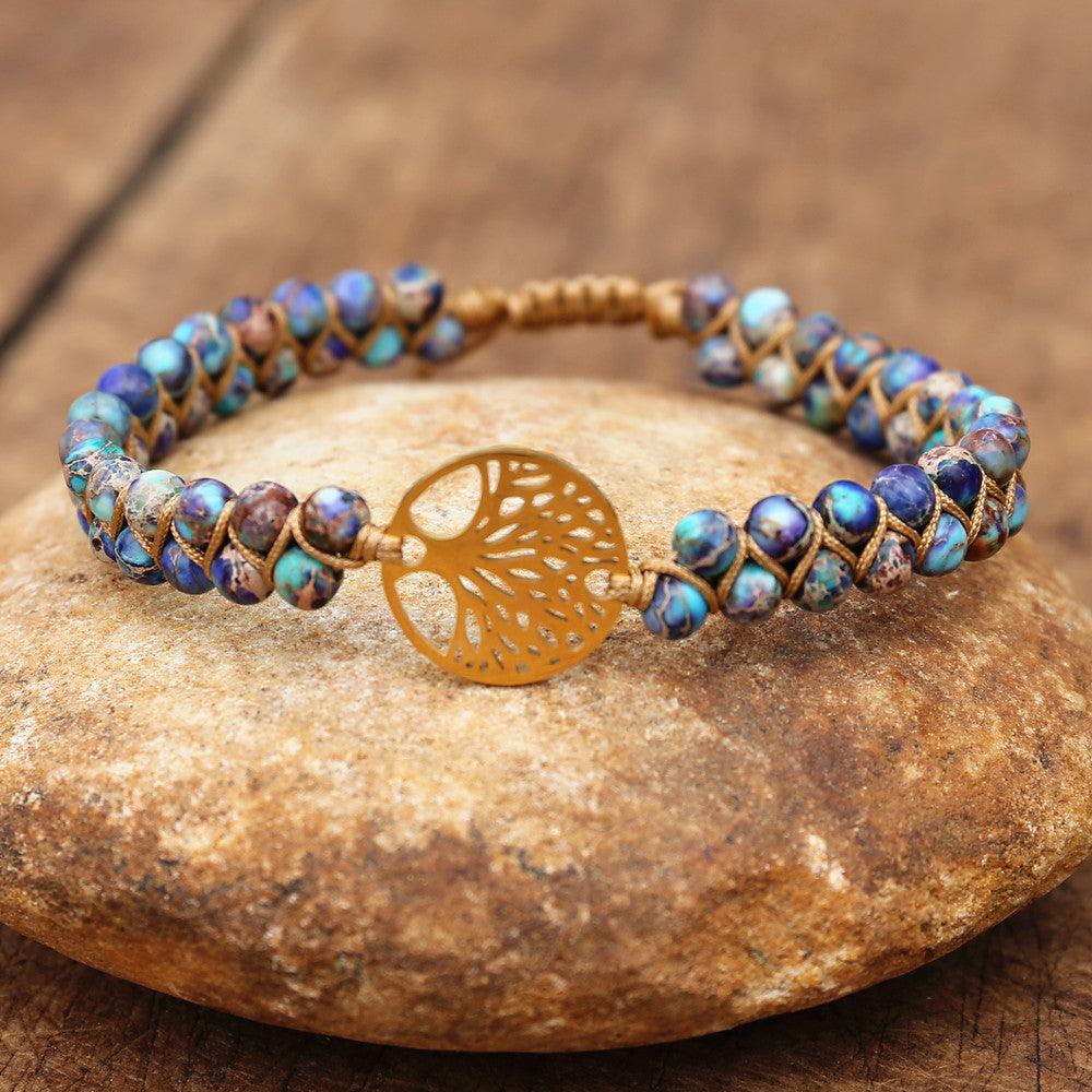 Natural African Stone Beaded Bracelet Bracelets - The Burner Shop