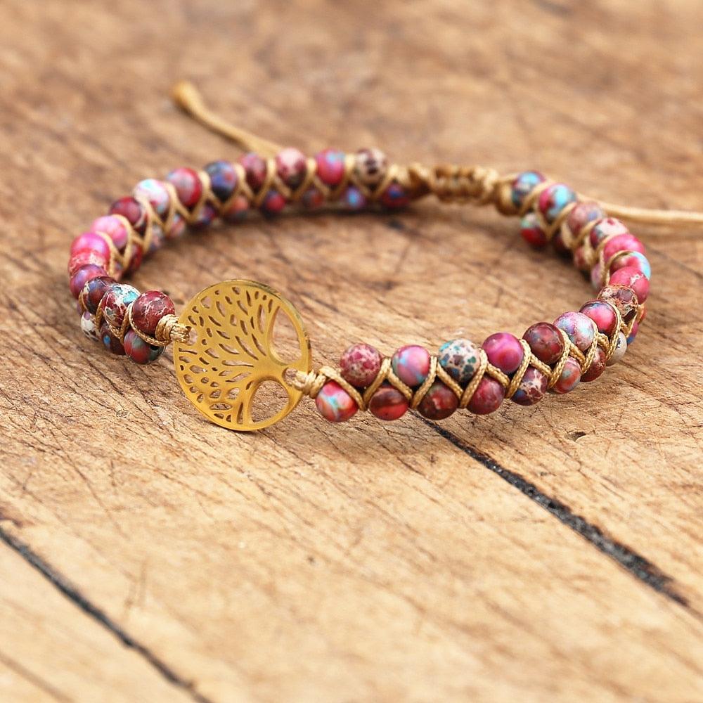 Natural African Stone Beaded Bracelet Bracelets - The Burner Shop