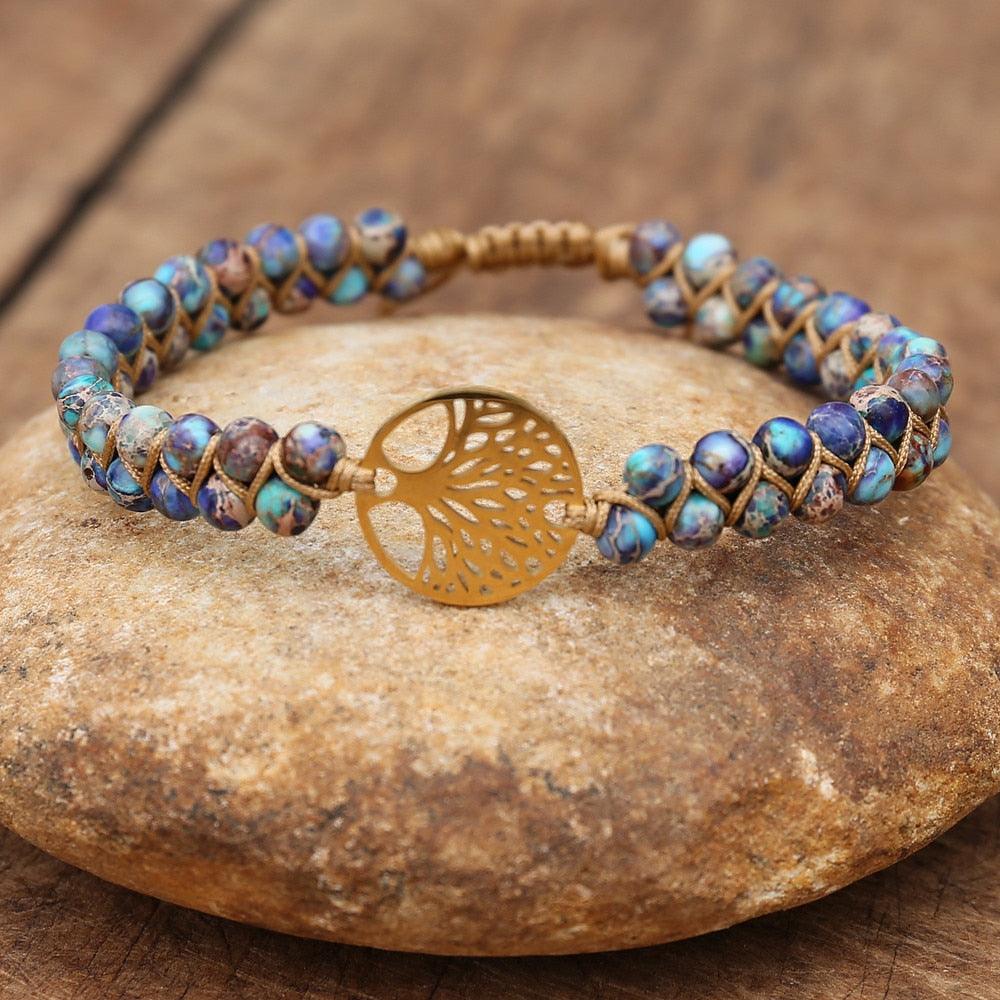 Natural African Stone Beaded Bracelet Bracelets - The Burner Shop