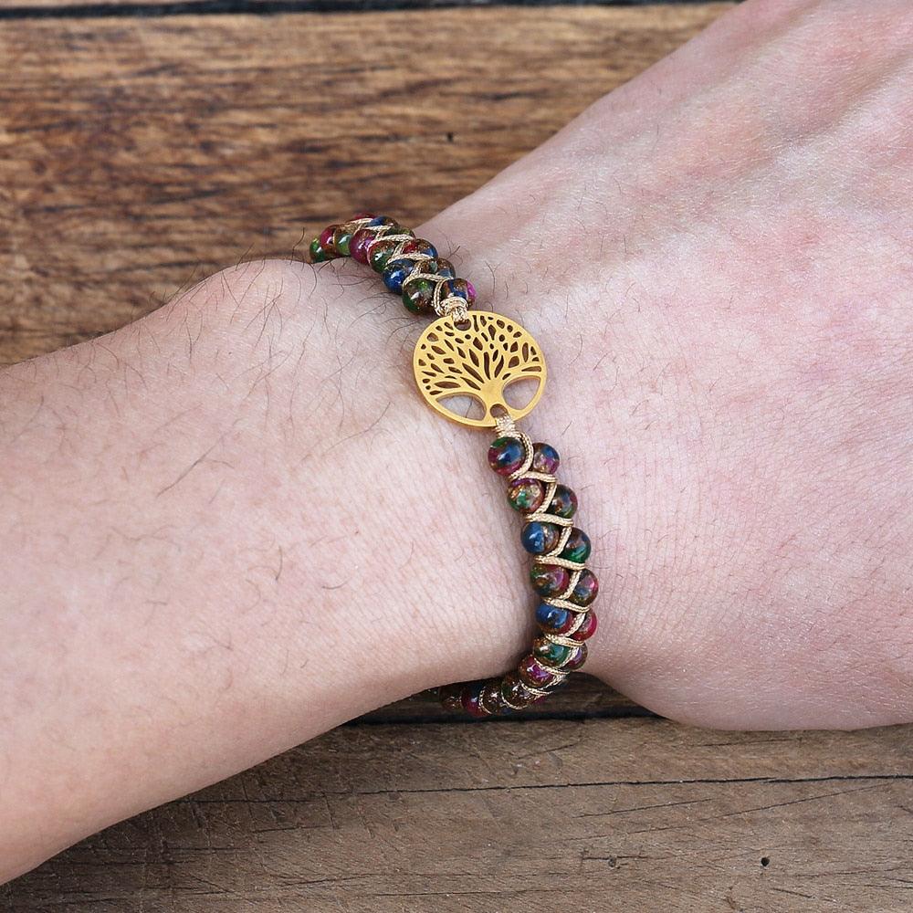 Natural African Stone Beaded Bracelet Bracelets - The Burner Shop