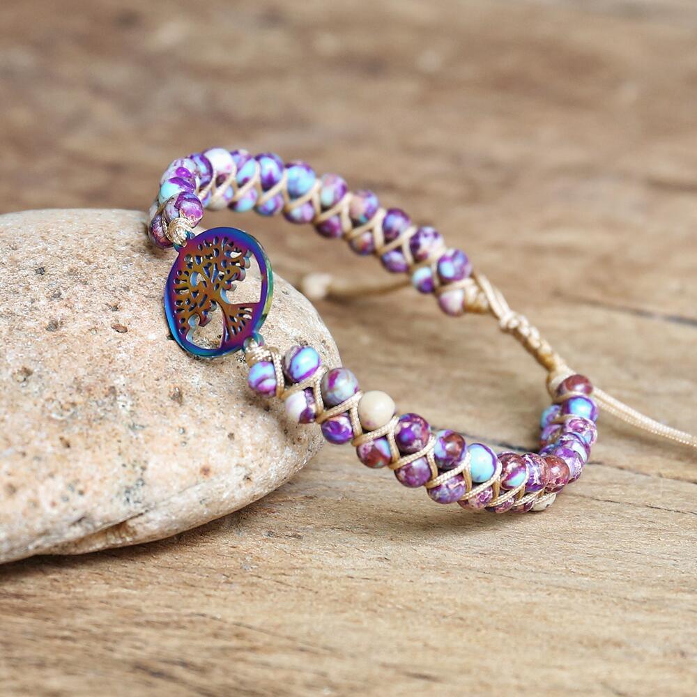 Natural African Stone Beaded Bracelet Bracelets - The Burner Shop