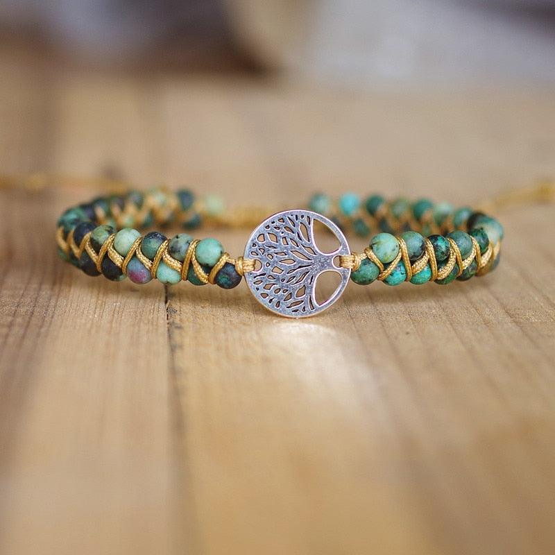 Natural African Stone Beaded Bracelet Bracelets - The Burner Shop