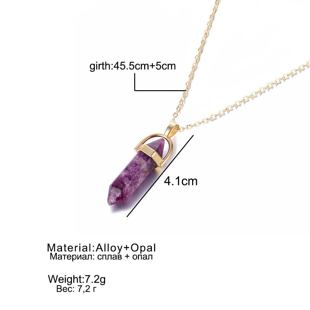 Opal Chrystal Pendant Necklaces - The Burner Shop
