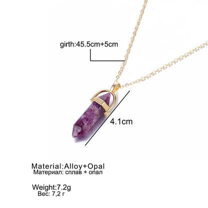 Opal Chrystal Pendant Necklaces - The Burner Shop