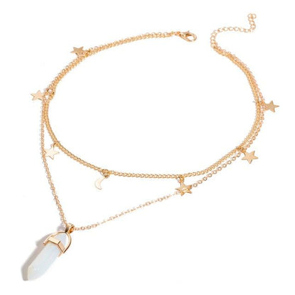 Opal Chrystal Pendant Necklaces - The Burner Shop