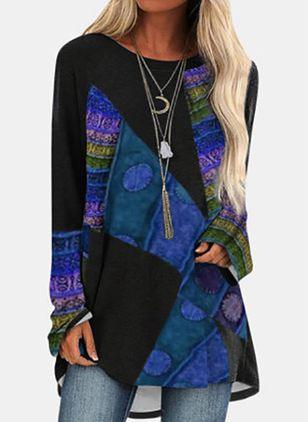 Patchwork Long Sleeve Sweater Sweaters - The Burner Shop