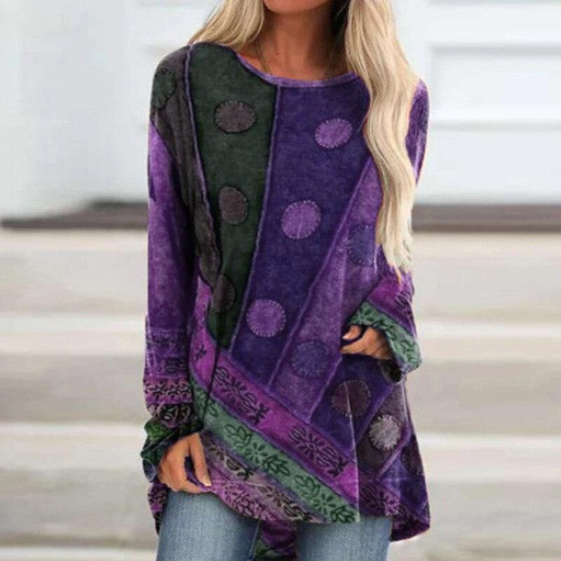 Patchwork Long Sleeve Sweater Sweaters - The Burner Shop