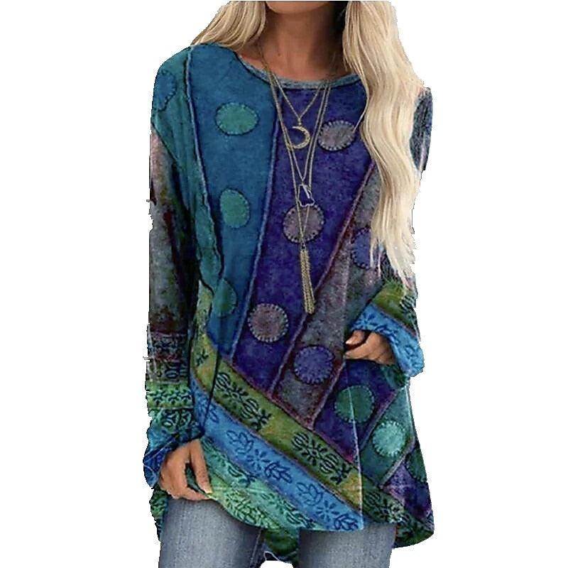 Patchwork Long Sleeve Sweater Sweaters - The Burner Shop