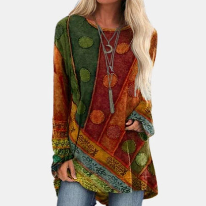 Patchwork Long Sleeve Sweater Sweaters - The Burner Shop