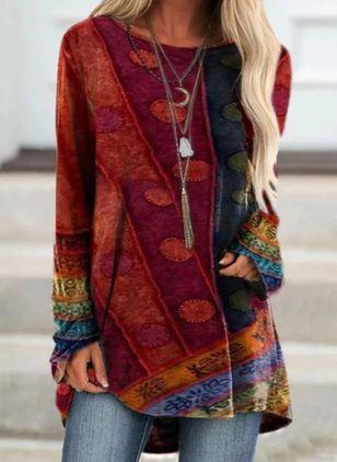 Patchwork Long Sleeve Sweater Sweaters - The Burner Shop