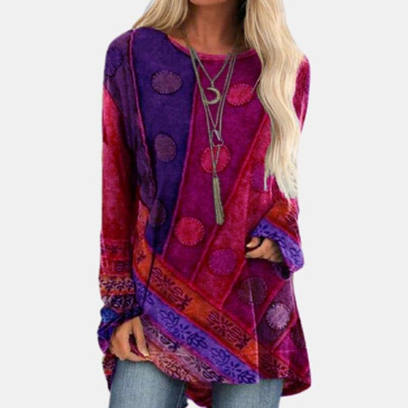 Patchwork Long Sleeve Sweater Sweaters - The Burner Shop