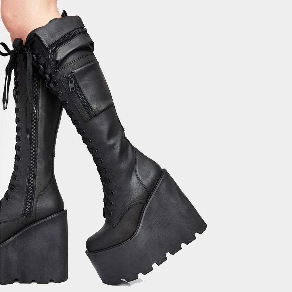 Pocket Platform Boots Boots - The Burner Shop